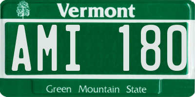 VT license plate AMI180