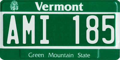 VT license plate AMI185