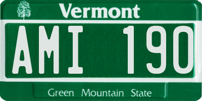 VT license plate AMI190