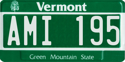 VT license plate AMI195