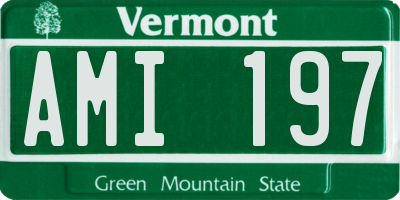 VT license plate AMI197