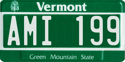 VT license plate AMI199