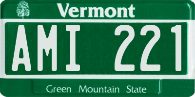 VT license plate AMI221