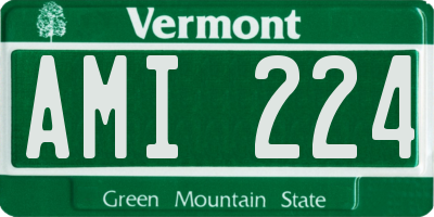 VT license plate AMI224
