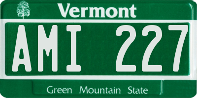 VT license plate AMI227