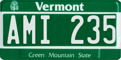 VT license plate AMI235