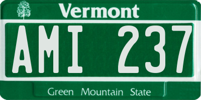 VT license plate AMI237