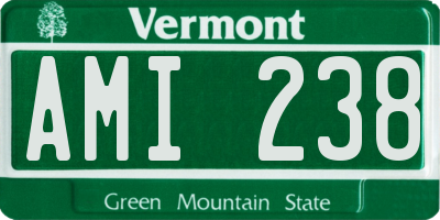 VT license plate AMI238