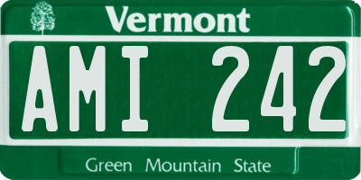 VT license plate AMI242