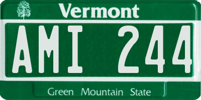 VT license plate AMI244