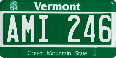 VT license plate AMI246