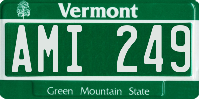 VT license plate AMI249