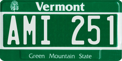 VT license plate AMI251