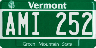 VT license plate AMI252