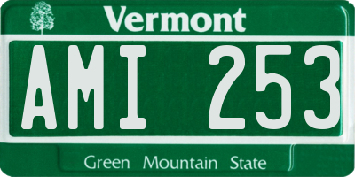 VT license plate AMI253