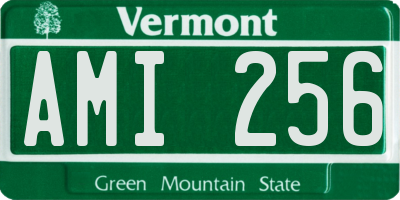 VT license plate AMI256