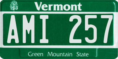 VT license plate AMI257