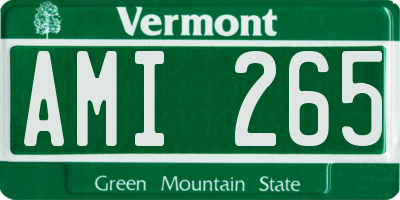 VT license plate AMI265