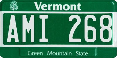 VT license plate AMI268