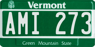 VT license plate AMI273