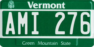 VT license plate AMI276