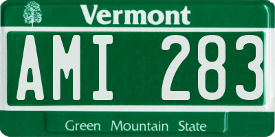VT license plate AMI283