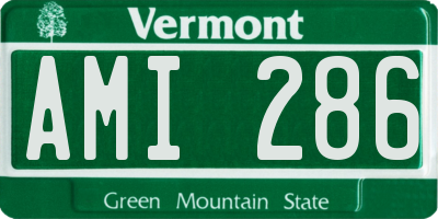 VT license plate AMI286