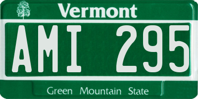 VT license plate AMI295