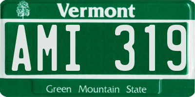 VT license plate AMI319