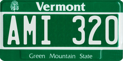 VT license plate AMI320