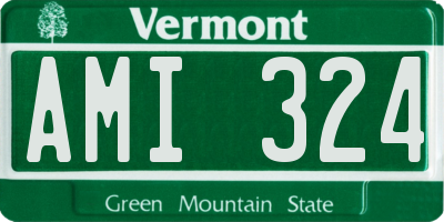 VT license plate AMI324