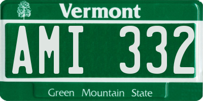 VT license plate AMI332