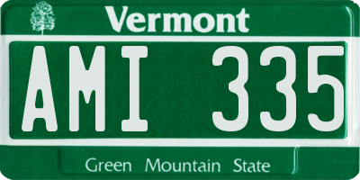 VT license plate AMI335