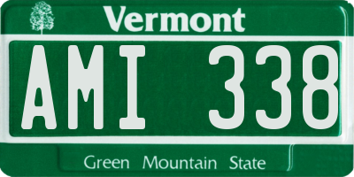VT license plate AMI338