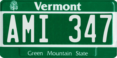 VT license plate AMI347