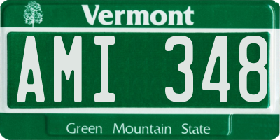 VT license plate AMI348