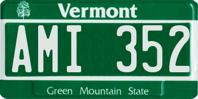 VT license plate AMI352