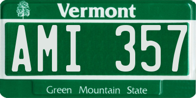 VT license plate AMI357