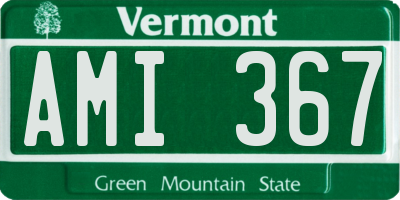 VT license plate AMI367