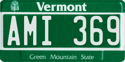 VT license plate AMI369
