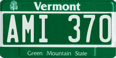 VT license plate AMI370