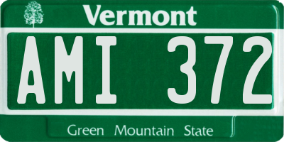 VT license plate AMI372