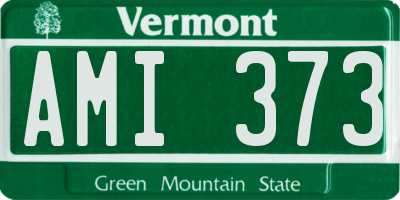 VT license plate AMI373