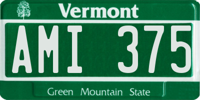 VT license plate AMI375