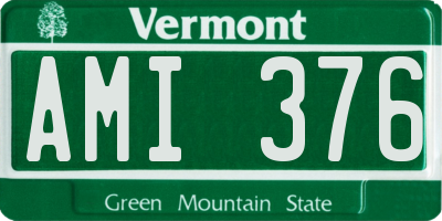 VT license plate AMI376