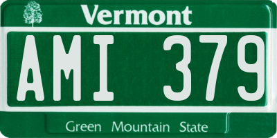 VT license plate AMI379
