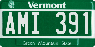 VT license plate AMI391