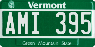 VT license plate AMI395