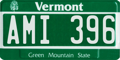VT license plate AMI396
