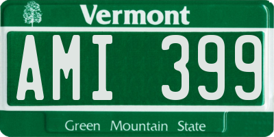 VT license plate AMI399